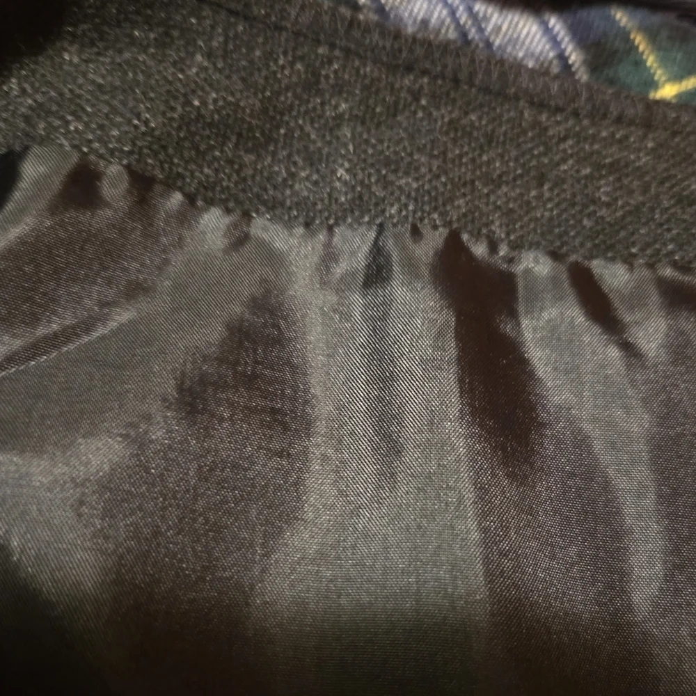 Eddie Bauer Vintage 90s Wool Blend Blanket Wrap Long Skirt Fair Isle Gray Sz 8 - Picture 5 of 8